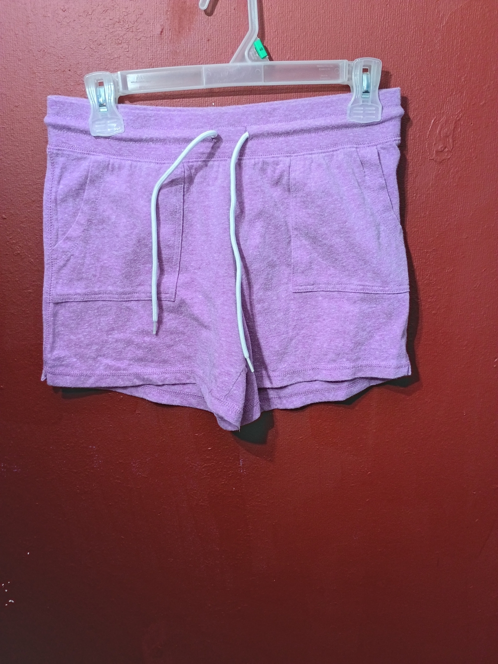 Casual Lavender Drawstring Women's Shorts